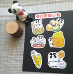 香港原創- 可愛熊貓原創貼紙包- 【港式街頭小食】