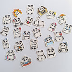 香港原創-【可愛熊貓表情貼紙包】手繪貼紙 | 25個入
